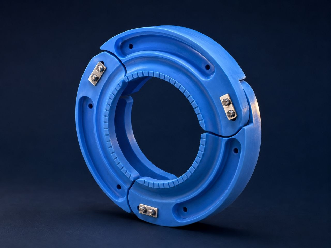 Static RunFlat segmented polymer insert for multi-piece military wheels
